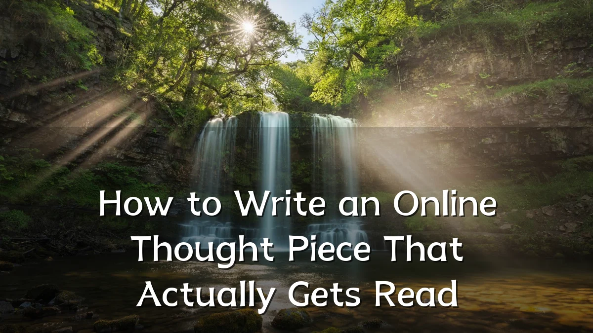 How to Write an Online Thought Piece That Actually Gets Read