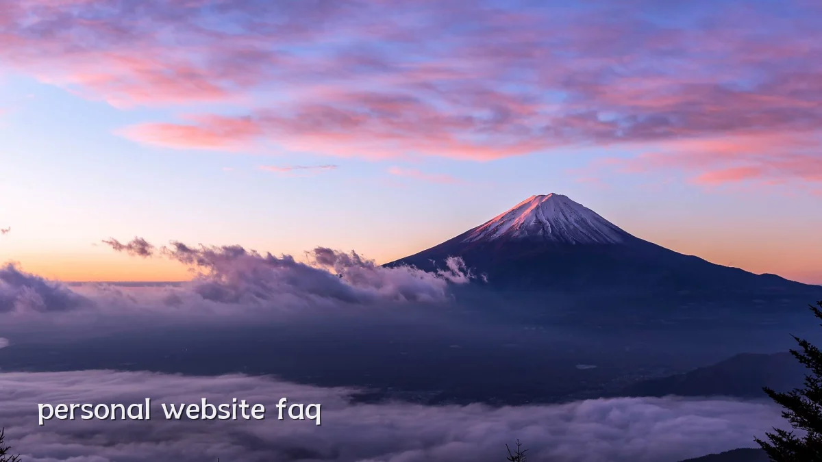 personal website faq